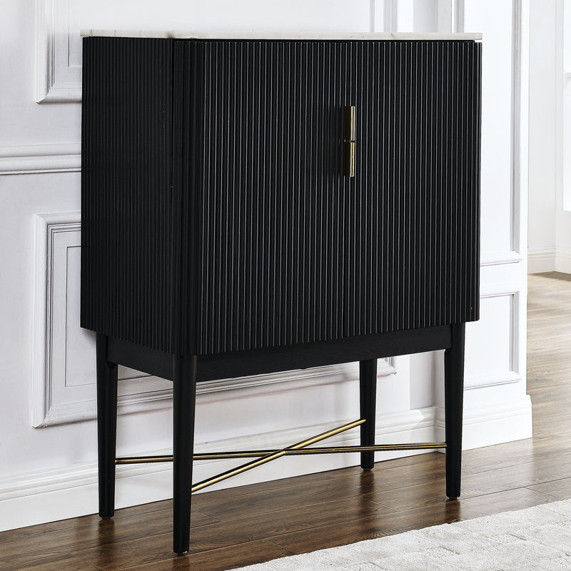 Steve Silver Vida Black WIne Cabinet