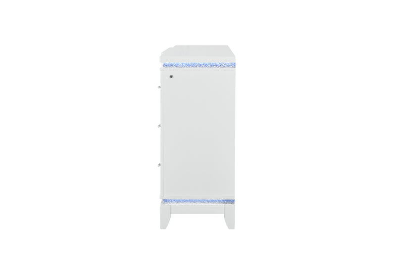 Global Furniture Alina White Dresser with LED