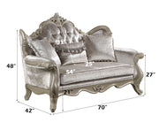 Acme Furniture Libertee Beige Loveseat with 3 Pillows