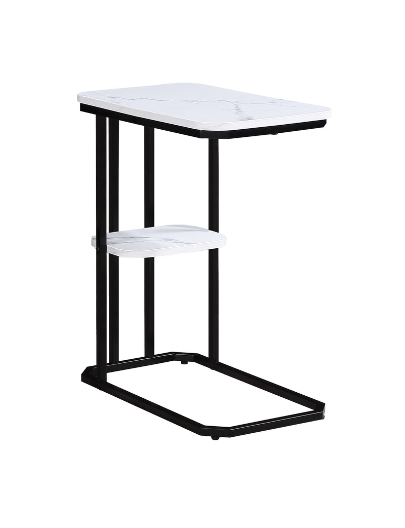 Crown Mark Ida Faux Marble Chairside Table