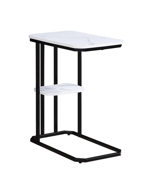 Crown Mark Ida Faux Marble Chairside Table