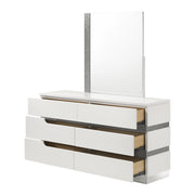 New Classic Furniture Paradox White Dresser And Mirror