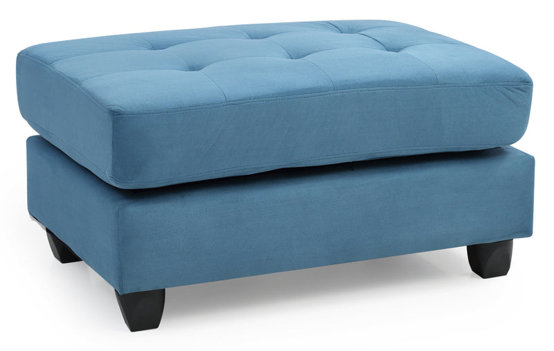 Glory Furniture Malone Aqua Ottoman