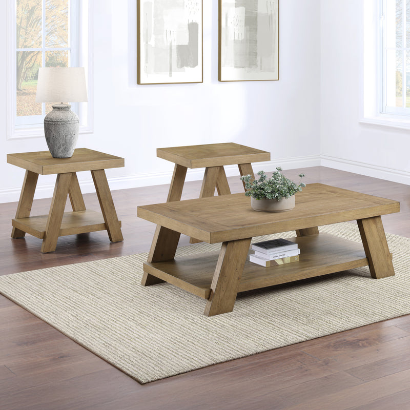 Steve Silver Orinda Brown 3pc Coffee Table Set
