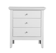 Glory Furniture Hammond White 3 Drawers Nightstand