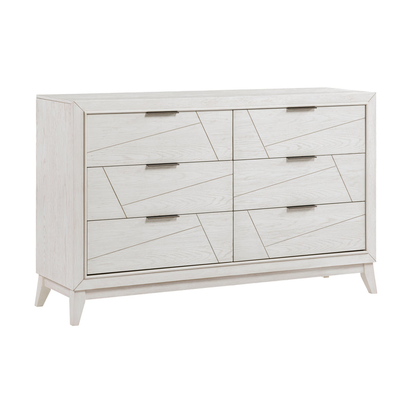 Home Elegance Asteria White Dresser And Mirror