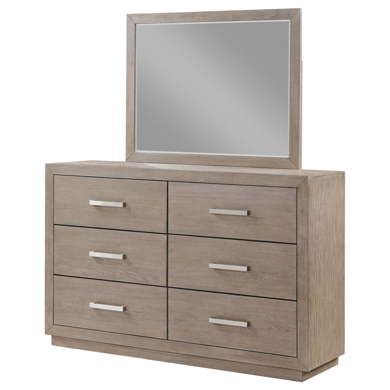 Coaster Furniture Kenora Barley Brown Beige Dresser and Mirror
