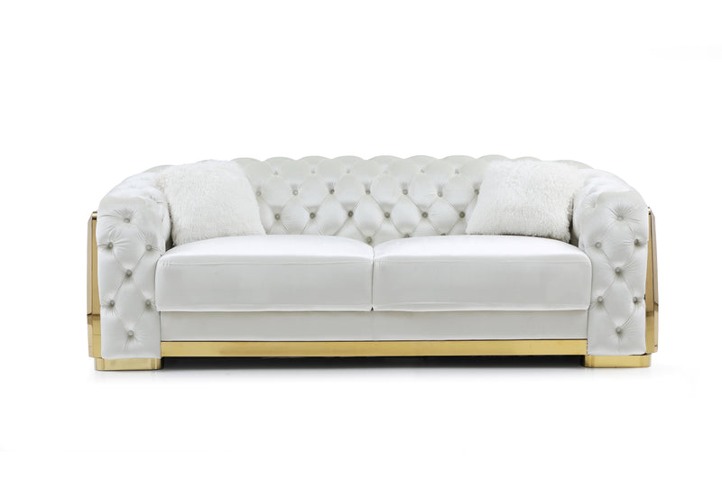 Glory Furniture Lexi Ivory Sofa