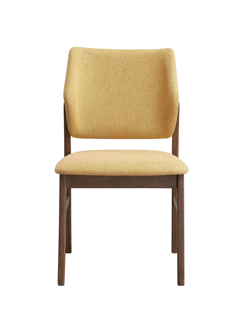 2 Acme Furniture Sarha Yellow Walnut Side Chairs