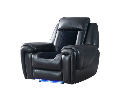 Global Furniture U0700 Black Power Recliner with LED