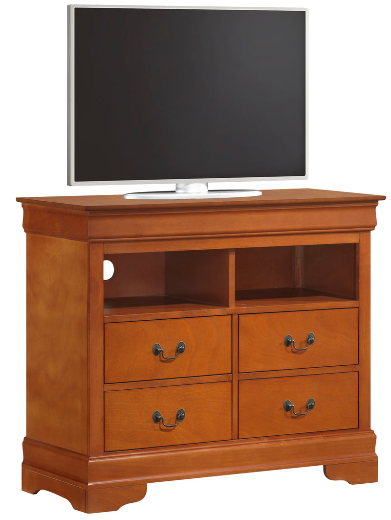 Glory Furniture Louis Phillipe Oak Media Chest
