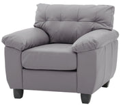 Glory Furniture Gallant Gray Faux Leather Chair