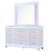 Galaxy Home Opium White Dresser And Mirror