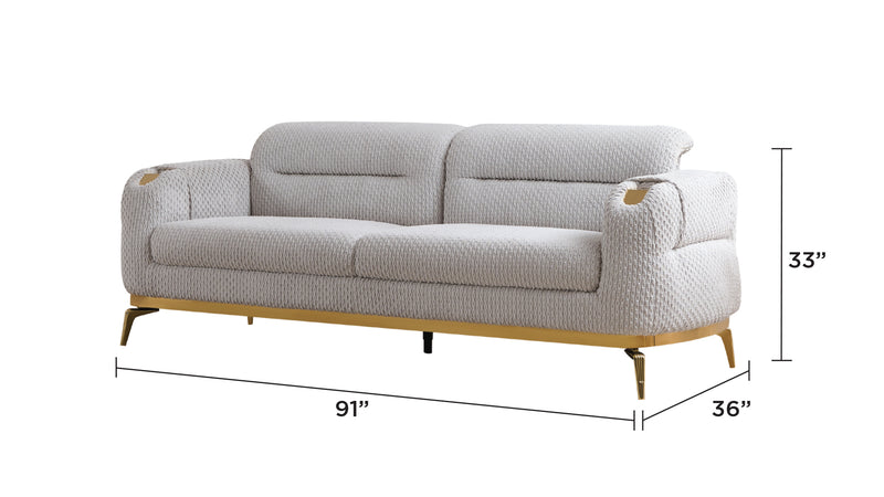 Galaxy Home Zoe Gray 2pc Living Room Set