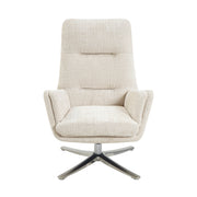 Home Elegance Parker Gray Swivel Chair with Ottoman