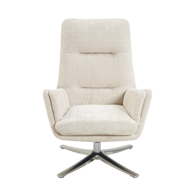 Home Elegance Parker Gray Swivel Chair with Ottoman