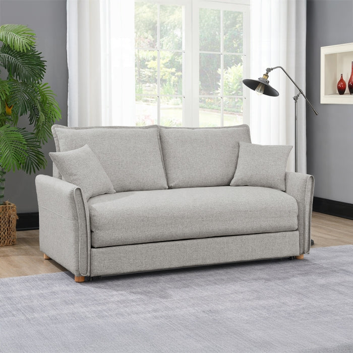 Acme Furniture Oran Gray Sofa with Sleeper