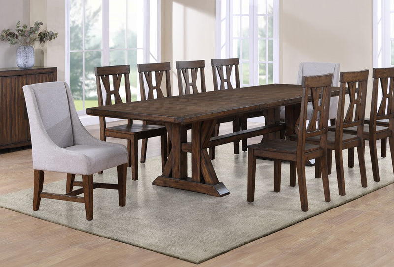 Steve Silver Auburn Dark Tobacco 11pc Dining Room Set
