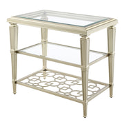 Acme Furniture Zaba Champagne Rectangle End Table