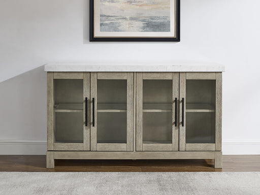 Steve Silver Carena White Marble Top Sideboard