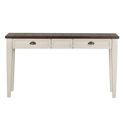 Steve Silver Cayla Dark Oak White Sofa Table