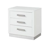 Galaxy Home Coco Milky White Wood Night Stand