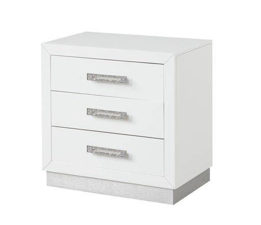 Galaxy Home Coco Milky White Wood Night Stand