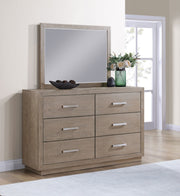 Coaster Furniture Kenora Barley Brown Beige Dresser and Mirror