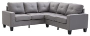 Glory Furniture Newbury Gray Faux Leather Sectional