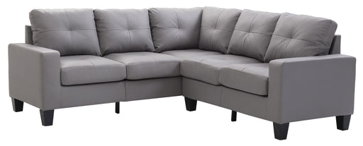 Glory Furniture Newbury Gray Faux Leather Sectional