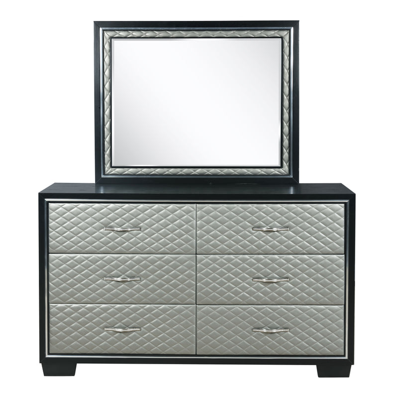 New Classic Furniture Luxor Black Silver Mirror