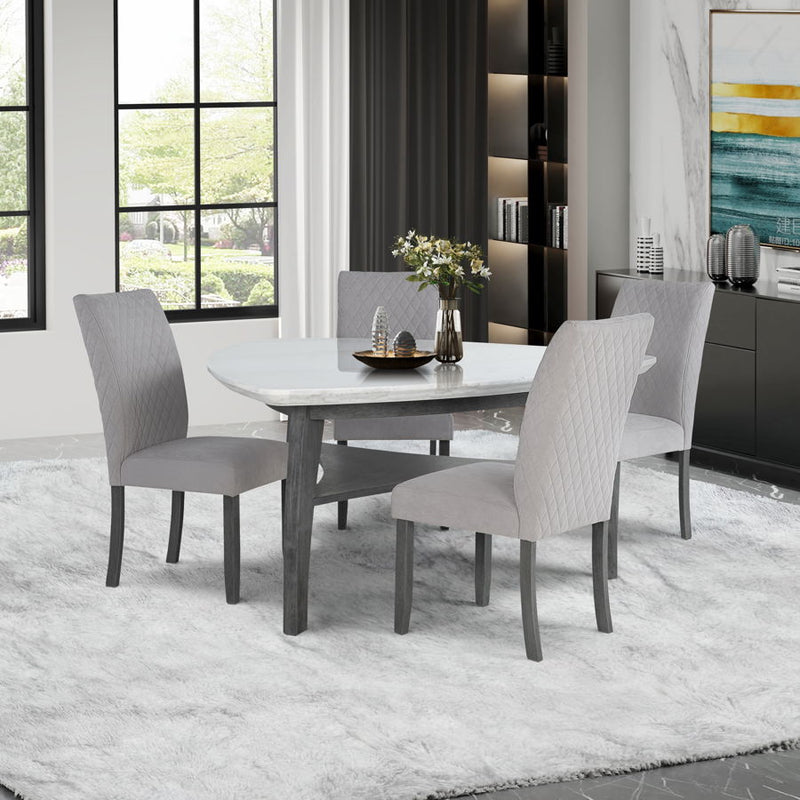 Global Furniture D8192 Light Grey 5pc Dining Room Set