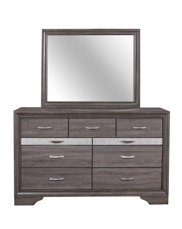 Global Furniture Seville Grey Dresser and Mirror