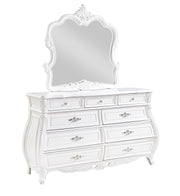Galaxy Home Opulence White Dresser and Mirror