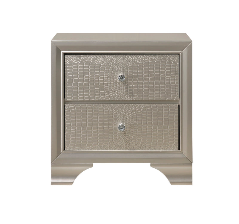 Crown Mark Lyssa Champagne Night Stand