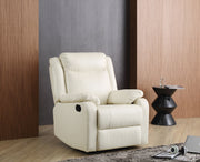 Glory Furniture Ward Pearl Faux Leather Rocker Recliner