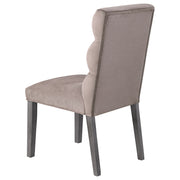 2 Coaster Furniture Carla Grey Stone Side Chairs