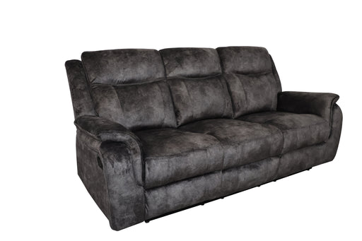 New Classic Furniture Park City Slate Gray Sofa with Dual Recliner
