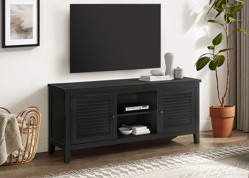Coaster Furniture Concord Distressed Java Black TV Stand