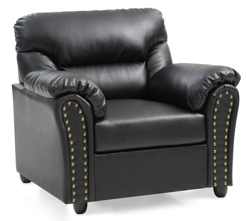 Glory Furniture Olney Black Faux Leather Chair