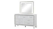 Galaxy Home Crystal White Mirror