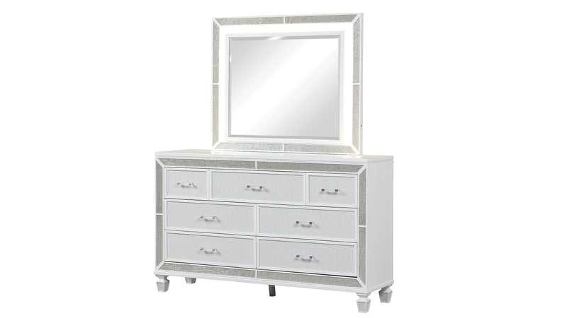 Galaxy Home Crystal White Mirror