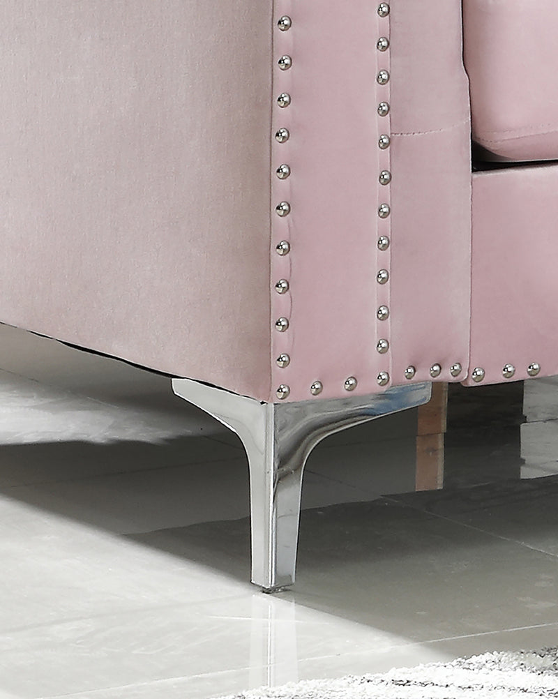 Glory Furniture Pompano Dark Gray Velvet Loveseat