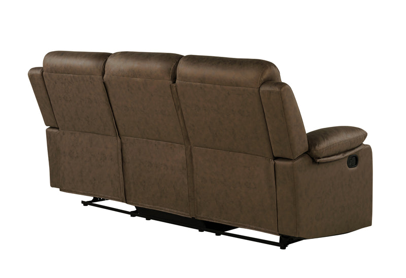 Global Furniture U6026 Dark Brown Reclining Sofa