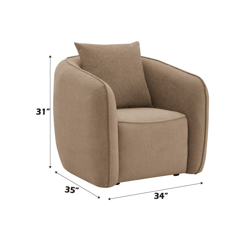 Acme Furniture Keith Beige Chair with Pillow