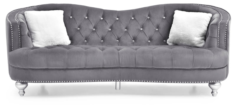 Glory Furniture Jewel Gray Velvet Sofa