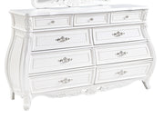 Galaxy Home Opulence White Dresser and Mirror