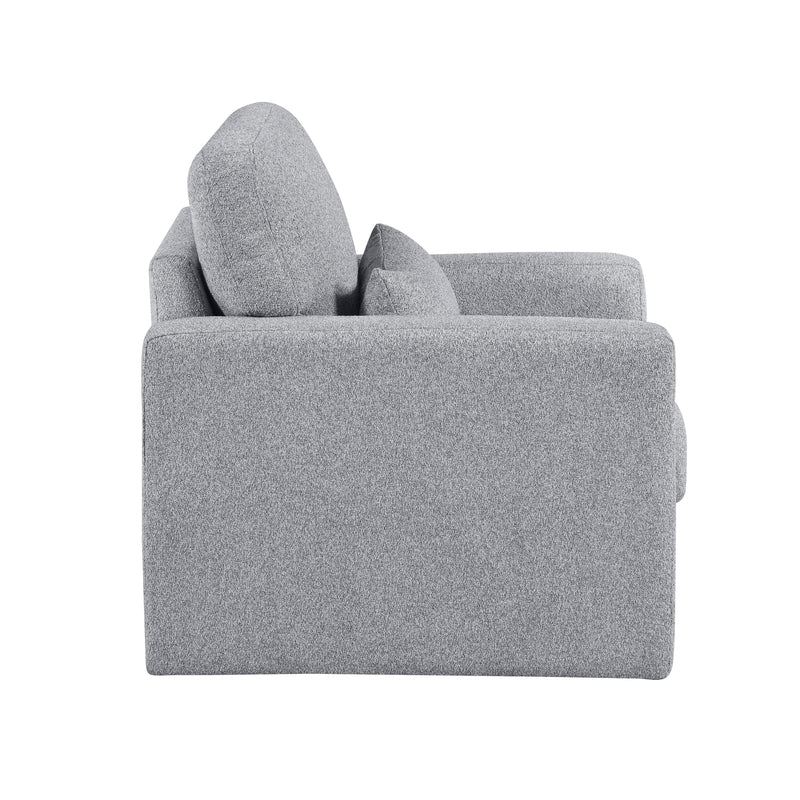 Home Elegance Pompano Gray Swivel Chair