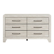 Home Elegance Aspen Dusty Gray Oak Dresser And Mirror
