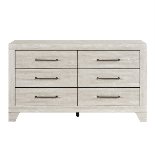 Home Elegance Aspen Dusty Gray Oak Dresser And Mirror